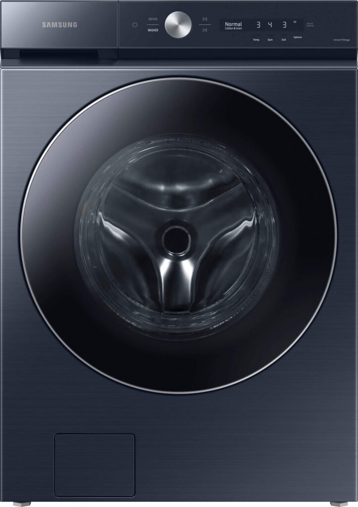 Samsung BESPOKE 5.3 Cu. Ft. High-Efficiency Stackable Smart Front Load Washer Steam AI OptiWash from Kings Outlet