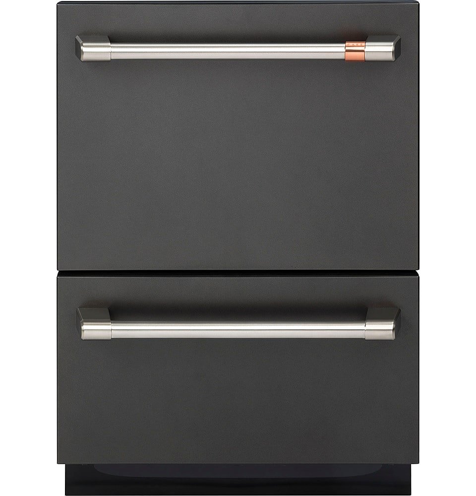 Café 24" Top Control Built-In Double Drawer Dishwasher Customizable Matte Black from Kings Outlet