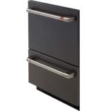 Café 24" Top Control Built-In Double Drawer Dishwasher Customizable Matte Black from Kings Outlet