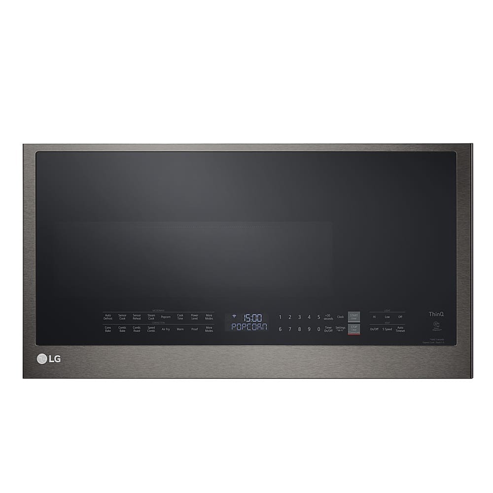 LG 1.7 Cu. Ft. Convection Over-the-Range Smart Microwave Sensor Cooking Air Fry Black Stainless from Kings Outlet