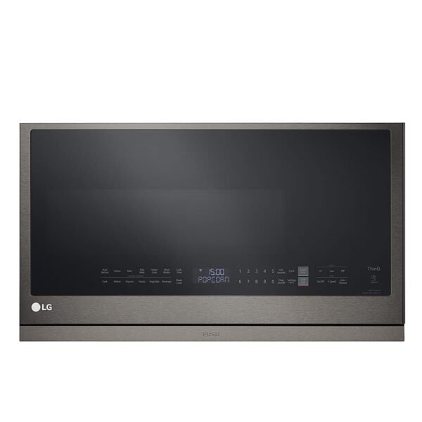 LG 2.1 Cu. Ft. Over-the-Range Smart Microwave Sensor Cooking ExtendaVent 2.0 Black Stainless Steel from Kings Outlet