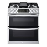 LG 6.9 Cu. Ft. Smart Slide-In Double Oven Gas True Convection Range EasyClean InstaView from Kings Outlet