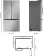 LG Counter-Depth MAX 26.5 Cu. Ft. French Door Smart Refrigerator Internal Water Dispenser Stainless from Kings Outlet
