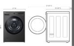 LG 5.0 Cu. Ft. High-Efficiency Stackable Smart Front Load Washer Steam TurboWash 360 Black from Kings Outlet