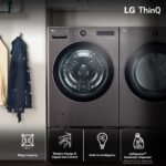LG 5.0 Cu. Ft. High-Efficiency Stackable Smart Front Load Washer Steam TurboWash 360 Black from Kings Outlet