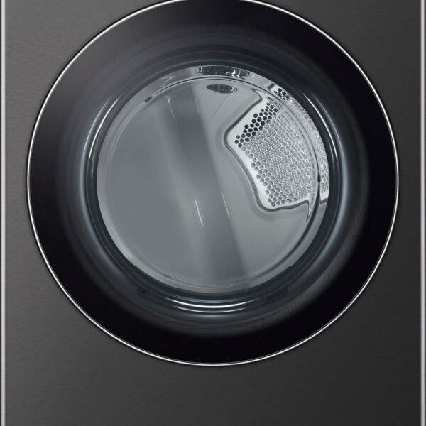 LG 7.4 Cu. Ft. Stackable Smart Electric Dryer TurboSteam Black Steel from Kings Outlet
