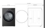 LG 7.4 Cu. Ft. Stackable Smart Electric Dryer TurboSteam Black Steel from Kings Outlet