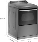 Whirlpool 7.4 Cu. Ft. Smart Electric Dryer Steam Advanced Moisture Sensing Chrome Shadow from Kings Outlet