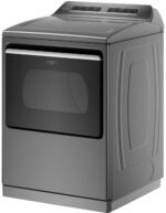 Whirlpool 7.4 Cu. Ft. Smart Electric Dryer Steam Advanced Moisture Sensing Chrome Shadow from Kings Outlet