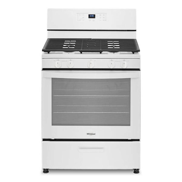 Whirlpool 5.1 Cu. Ft. Freestanding Gas Range Edge to Edge Cooktop White from Kings Outlet