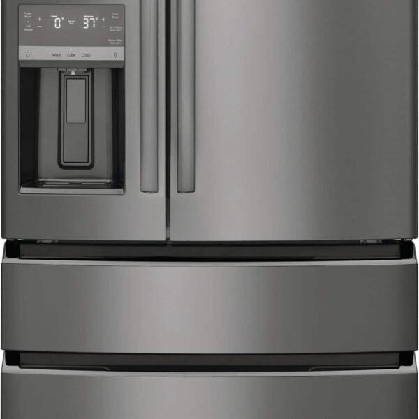 Frigidaire Gallery 21.5 Cu. Ft. Counter-Depth 4-Door French Door Refrigerator Black Stainless Steel from Kings Outlet