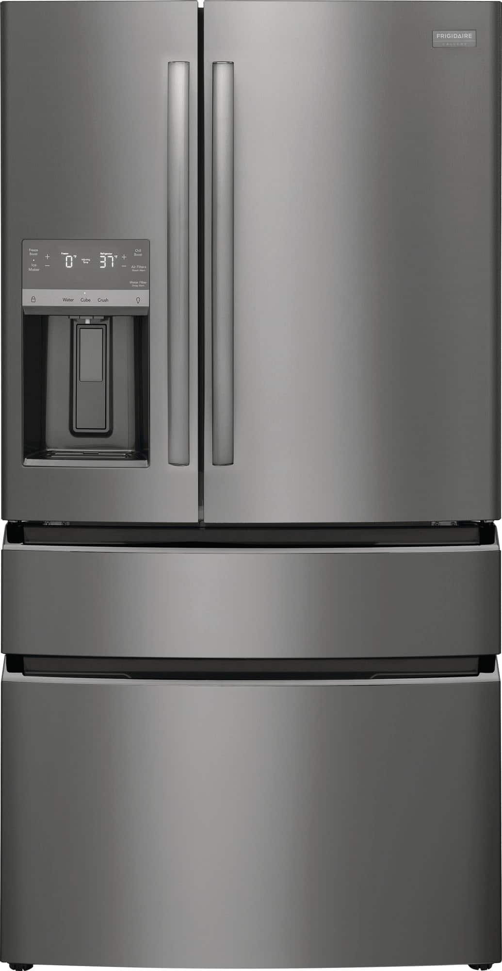 Kings Outlet Frigidaire Gallery 21.5 Cu. Ft. Counter-Depth 4-Door French Door Refrigerator Black Stainless Steel Frigidaire Gallery 21.5 Cu. Ft. Counter-Depth 4-Door French Door Refrigerator Black Stainless Steel from Kings Outlet