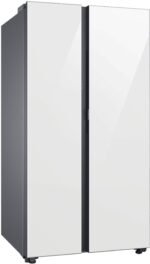 Samsung BESPOKE Side-by-Side Smart Refrigerator Beverage Center White Glass from Kings Outlet