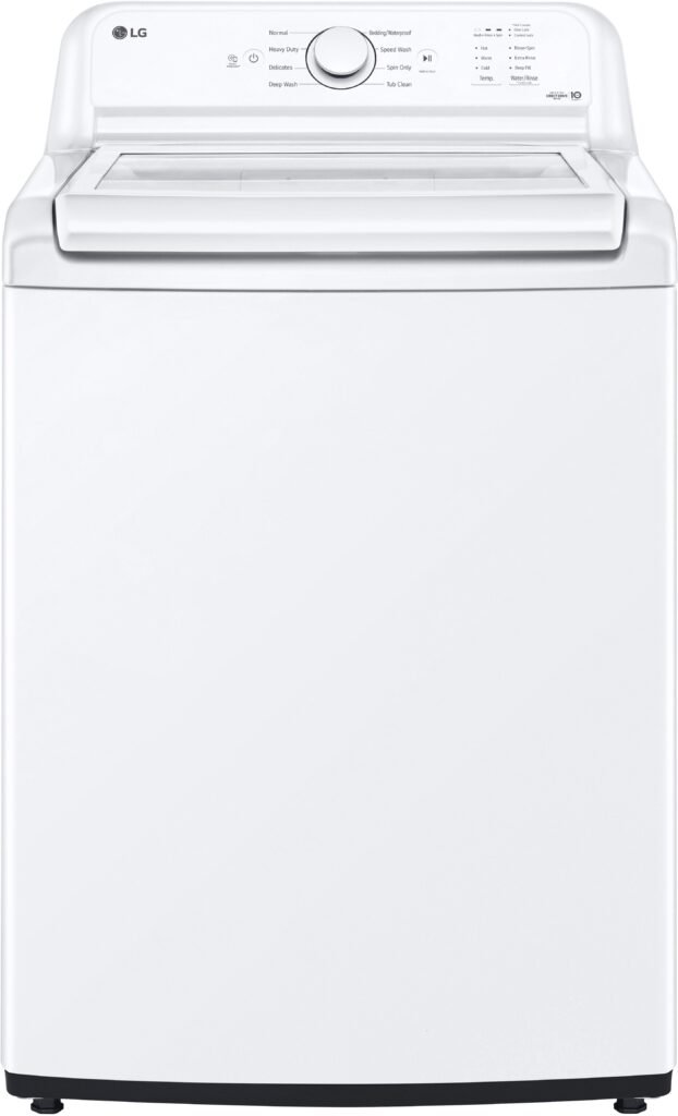 LG 4.1 Cu. Ft. High-Efficiency Top Load Washer TurboDrum Technology White from Kings Outlet