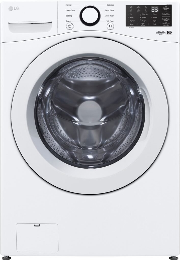 LG 5.0 Cu. Ft. High-Efficiency Stackable Front Load Washer 6Motion Technology White from Kings Outlet
