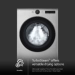 LG 7.4 Cu. Ft. Stackable Smart Electric Dryer Steam Sensor Dry Graphite Steel from Kings Outlet