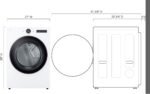 LG 7.4 Cu. Ft. Stackable Smart Gas Dryer Steam Sensor Dry White from Kings Outlet