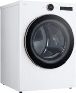 LG 7.4 Cu. Ft. Stackable Smart Electric Dryer Steam Sensor Dry White from Kings Outlet