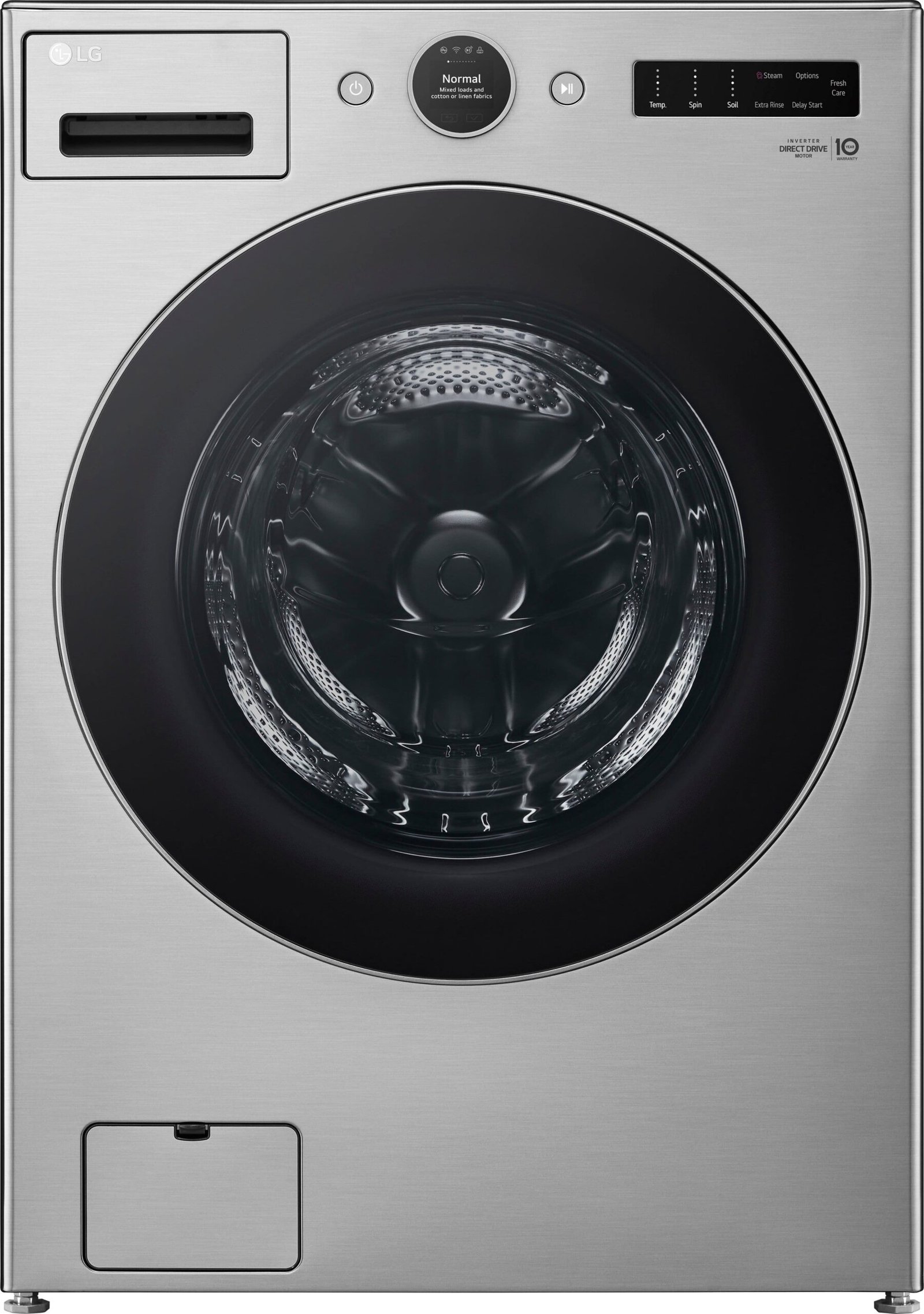 Kings Outlet LG 4.5 Cu. Ft. High-Efficiency Stackable Smart Front Load Washer Steam TurboWash 360 Graphite LG 4.5 Cu. Ft. High-Efficiency Stackable Smart Front Load Washer Steam TurboWash 360 Graphite from Kings Outlet