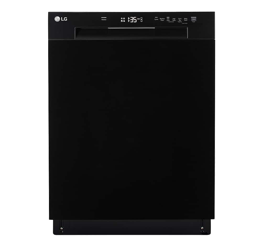 LG 24" Front Control Built-In Stainless Steel Tub Dishwasher SenseClean 52 dBA Black from Kings Outlet