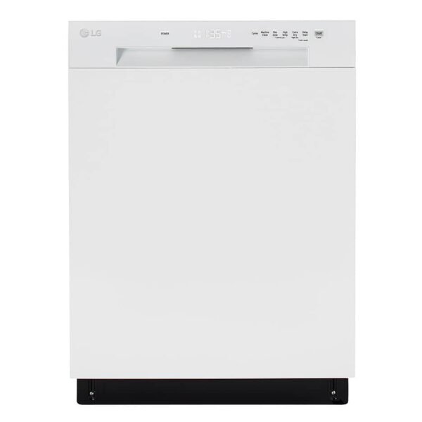 LG 24" Front Control Built-In Stainless Steel Tub Dishwasher SenseClean 52 dBA White from Kings Outlet