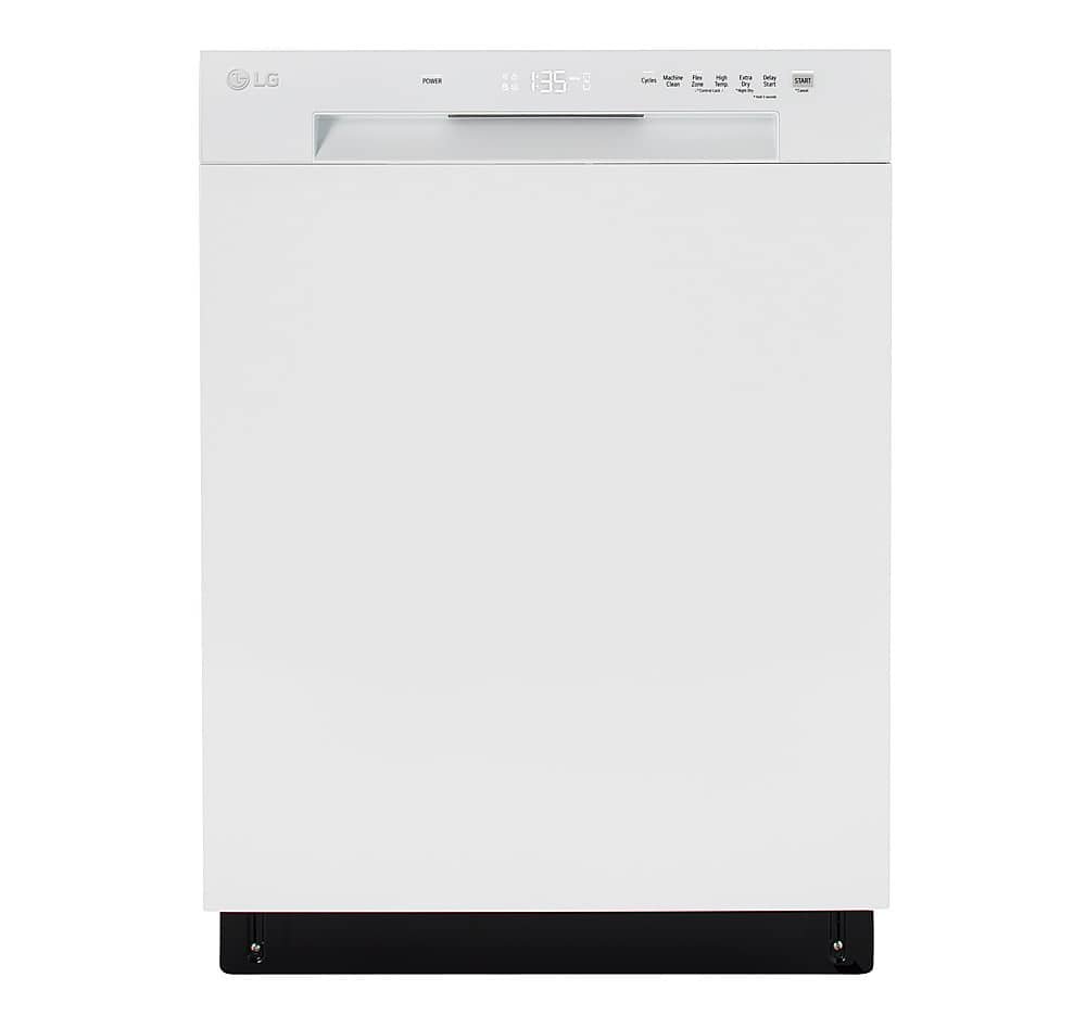 LG 24" Front Control Built-In Stainless Steel Tub Dishwasher SenseClean 52 dBA White from Kings Outlet