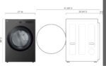 LG 7.4 Cu. Ft. Stackable Smart Gas Dryer Steam Sensor Dry Black Steel from Kings Outlet