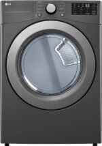LG 7.4 Cu. Ft. Stackable Electric Dryer Wrinkle Care Middle Black from Kings Outlet