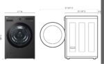 LG 5.0 Cu. Ft. High-Efficiency Stackable Smart Front Load Washer Steam TurboWash 360 Black from Kings Outlet