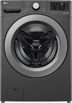 LG 5.0 Cu. Ft. High-Efficiency Stackable Front Load Washer 6Motion Technology Middle Black from Kings Outlet