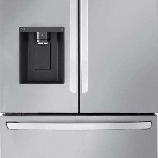 LG Counter-Depth MAX 25.5 Cu. Ft. French Door Smart Refrigerator Dual Ice Stainless Steel from Kings Outlet