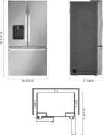 LG Counter-Depth MAX 25.5 Cu. Ft. French Door Smart Refrigerator Dual Ice Stainless Steel from Kings Outlet