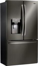 LG 27.7 Cu. Ft. French Door Smart Refrigerator External Ice Water Black Stainless Steel from Kings Outlet