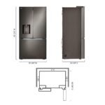 LG Counter-Depth MAX 25.5 Cu. Ft. French Door Smart Refrigerator Four Kinds of Ice from Kings Outlet
