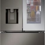 LG Counter-Depth MAX 25.5 Cu. Ft. French Door-in-Door Smart Refrigerator Mirror InstaView Black Stainless from Kings Outlet