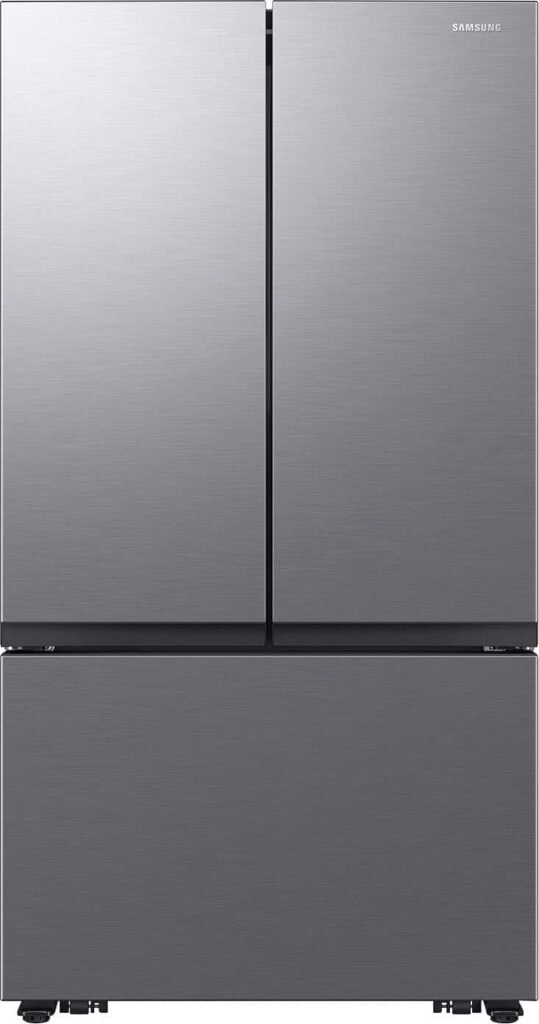 Samsung 27 cu. ft. 3-Door French Door Counter Depth Smart Refrigerator Dual Auto Ice from Kings Outlet