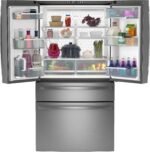 GE Profile 28.7 Cu. Ft. 4-Door French Door Smart Refrigerator Dual-Dispense AutoFill Pitcher Stainless from Kings Outlet