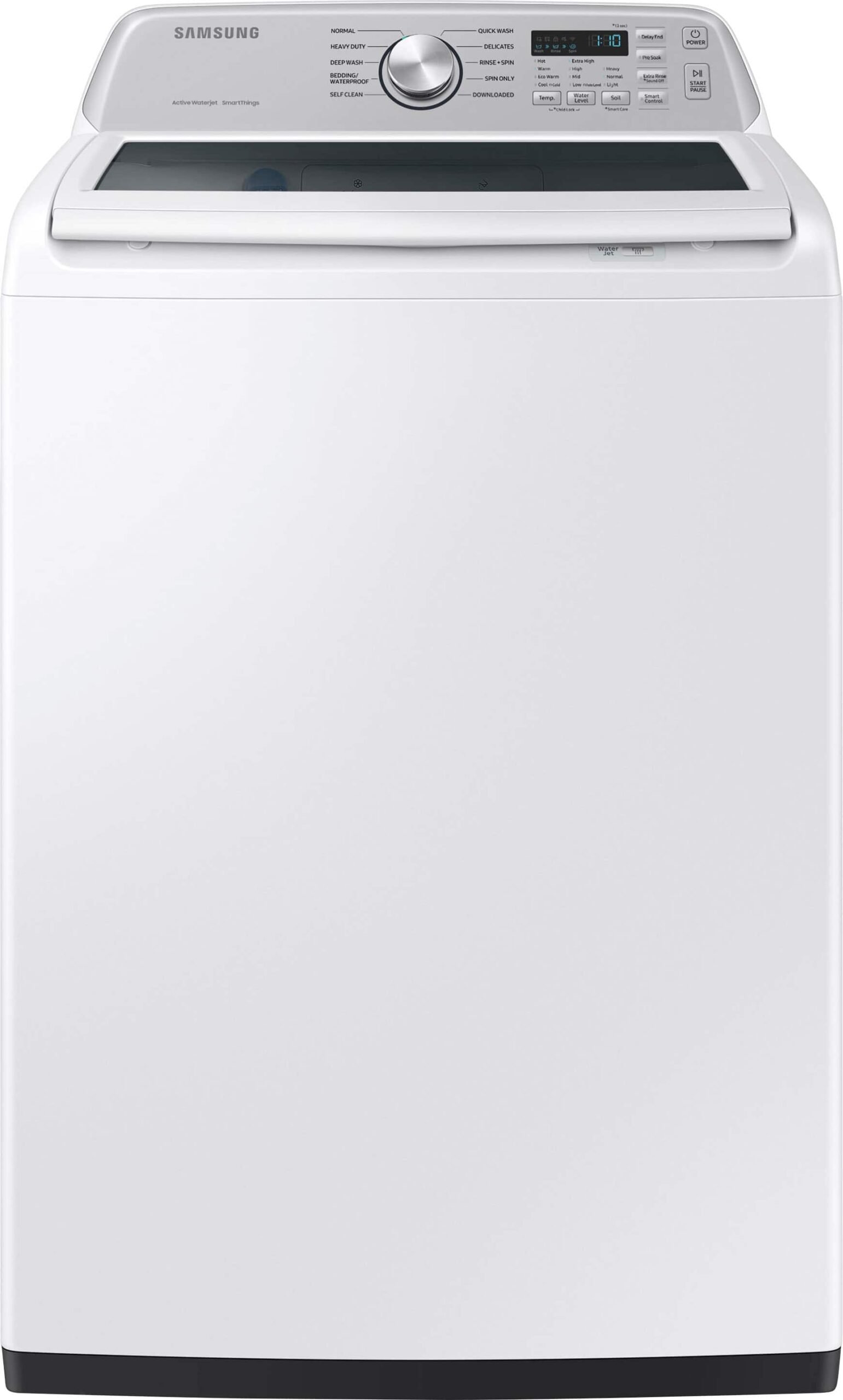 Kings Outlet Samsung 4.6 Cu. Ft. High-Efficiency Smart Top Load Washer ActiveWave Agitator White Samsung 4.6 Cu. Ft. High-Efficiency Smart Top Load Washer ActiveWave Agitator White from Kings Outlet