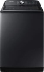 Samsung 5.5 Cu. Ft. High-Efficiency Smart Top Load Washer Super Speed Wash Brushed Black from Kings Outlet