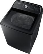 Samsung 5.5 Cu. Ft. High-Efficiency Smart Top Load Washer Super Speed Wash Brushed Black from Kings Outlet
