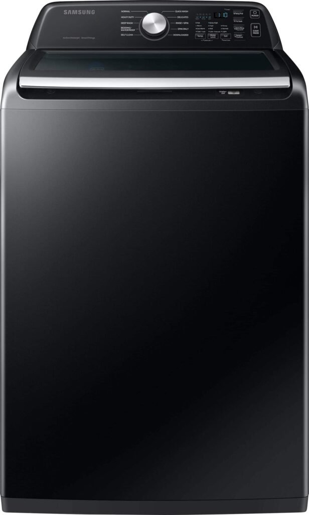 Samsung 4.7 Cu. Ft. High-Efficiency Smart Top Load Washer Active WaterJet Black from Kings Outlet