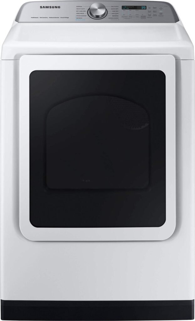 Samsung 7.4 Cu. Ft. Smart Gas Dryer Steam Sanitize+ White from Kings Outlet