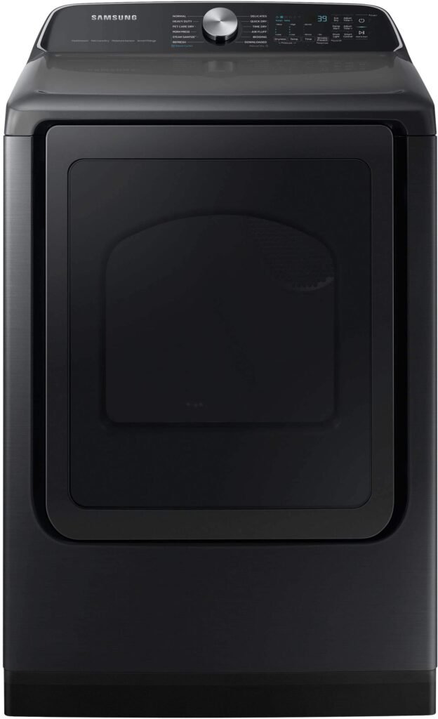 Samsung 7.4 Cu. Ft. Smart Electric Dryer Steam Sanitize+ Black from Kings Outlet