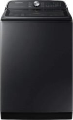 Samsung 5.4 Cu. Ft. High-Efficiency Smart Top Load Washer ActiveWave Agitator Brushed Black from Kings Outlet