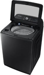 Samsung 5.4 Cu. Ft. High-Efficiency Smart Top Load Washer ActiveWave Agitator Brushed Black from Kings Outlet