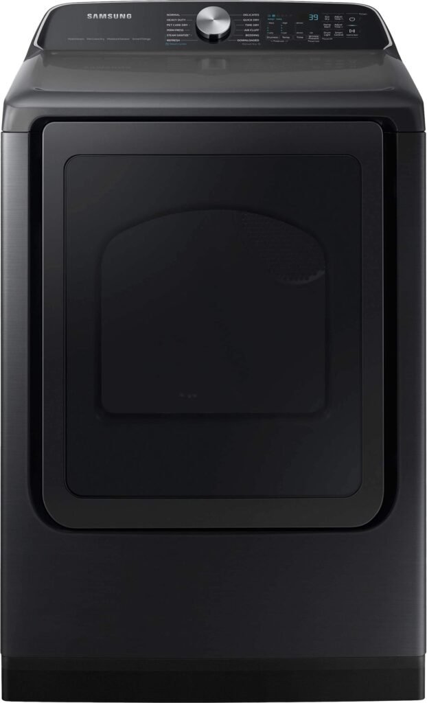 Samsung 7.4 Cu. Ft. Smart Gas Dryer Steam Sanitize+ Black from Kings Outlet