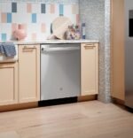 GE 24" Top Control Built-In Stainless Steel Tub Dishwasher 3rd Rack Sanitize Cycle 45 from Kings Outlet