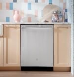 GE 24" Top Control Built-In Stainless Steel Tub Dishwasher 3rd Rack Sanitize Cycle 45 from Kings Outlet