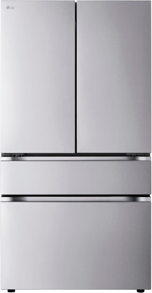 LG Standard-Depth MAX 29.6 Cu. Ft. 4-Door French Door Smart Refrigerator Full-Convert Drawer Stainless from Kings Outlet