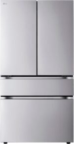 LG Standard-Depth MAX 29.6 Cu. Ft. 4-Door French Door Smart Refrigerator Full-Convert Drawer Stainless from Kings Outlet
